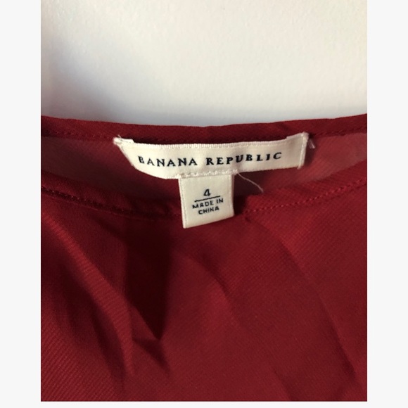 Banana Republic Red Polka Dot Blouse & Cami Size 4 - Picture 6 of 8